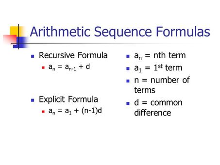 find explicit formula for arithmetic sequence